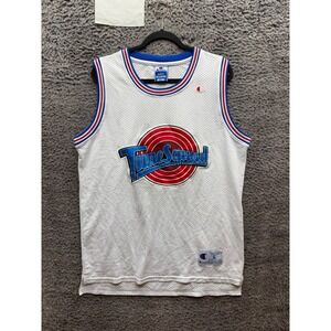 Vintage Champion Space Jam Tune Squad Daffy Duck Basketball Jersey White Size L